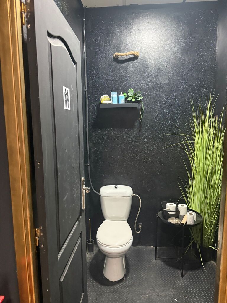 ambient bathroom with plant