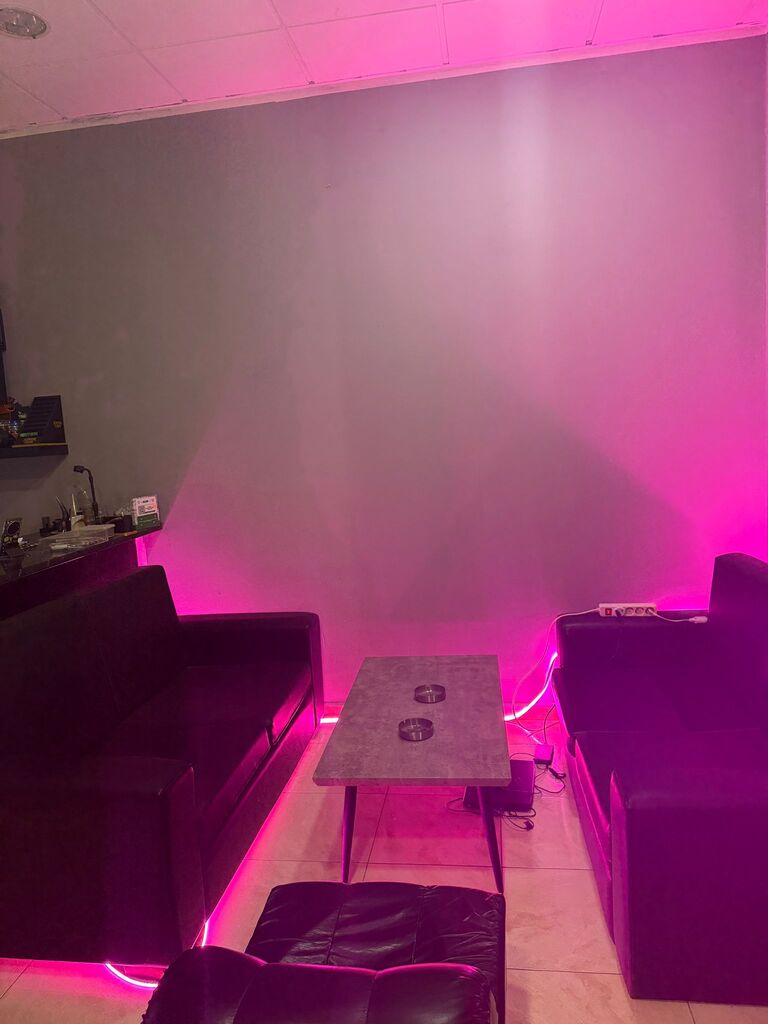 angle with both led sofas